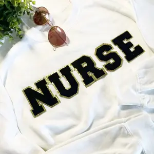 Nurse sweatshirt, Rn sweater with Chenille patch,  Graduation gift