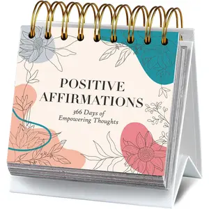 Daily Affirmation Calendar Christmas  Motivational Quotes Desk Calendar for Women Girls Positive Standing Flip Daily Undated Inspirational Calendar for Classroom Office Desk Decor