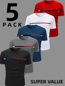 Men's Quick-Dry Sports Shirts, Moisture-Wicking Polyester Tie Dye T-Shirts, Breathable Gym Casual Tops, Classic Round Neck, All Seasons, Gym Tees, Gym Workout Tee