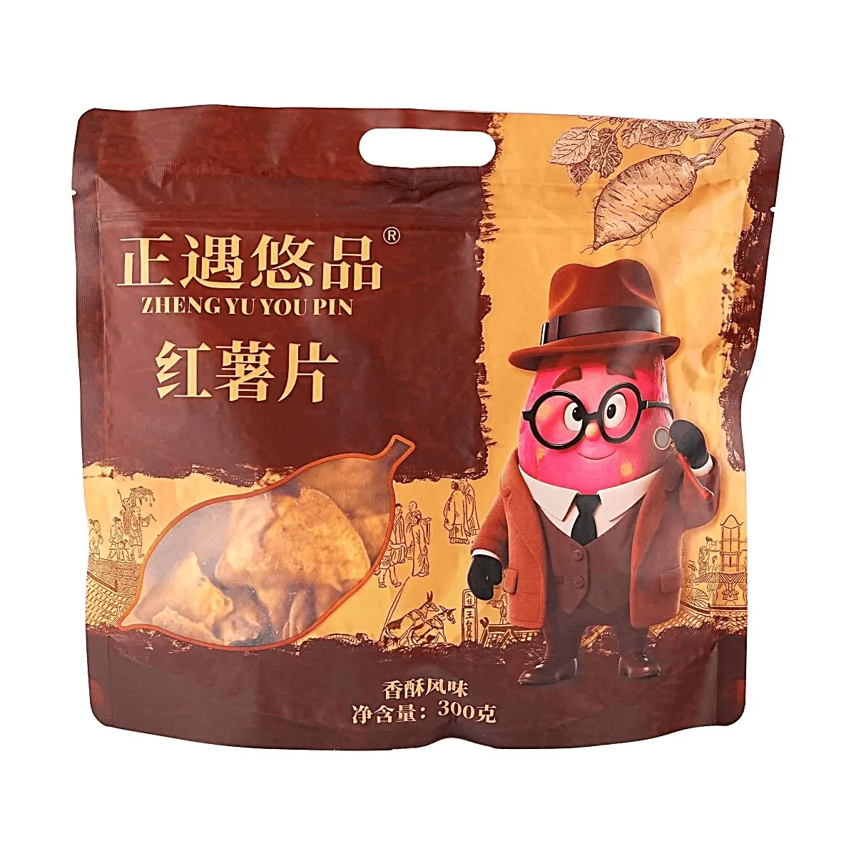 ZYYP Sweet Potato Chips Crispy Flavor 300g - Traditional Craft Snacks, Healthy & Delicious