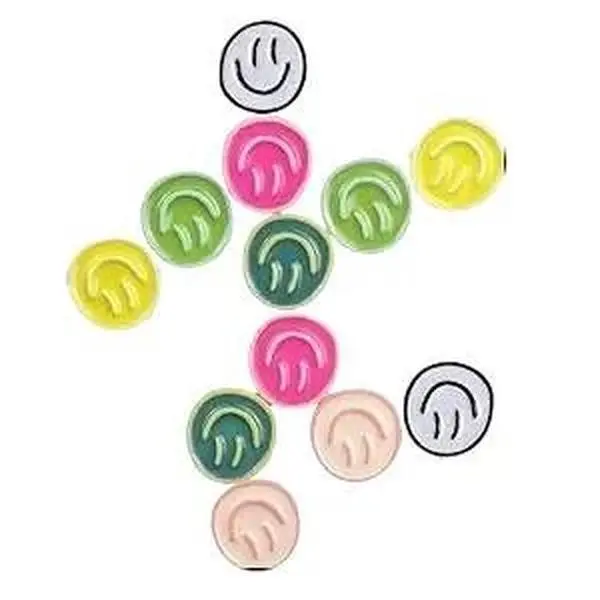 Cute Fridge Magnets, Set of 12 Resin Locker Magnets, 6 Assorted Colors, Decorative Magnets for Refrigerator, Whiteboard, Classroom, and Office