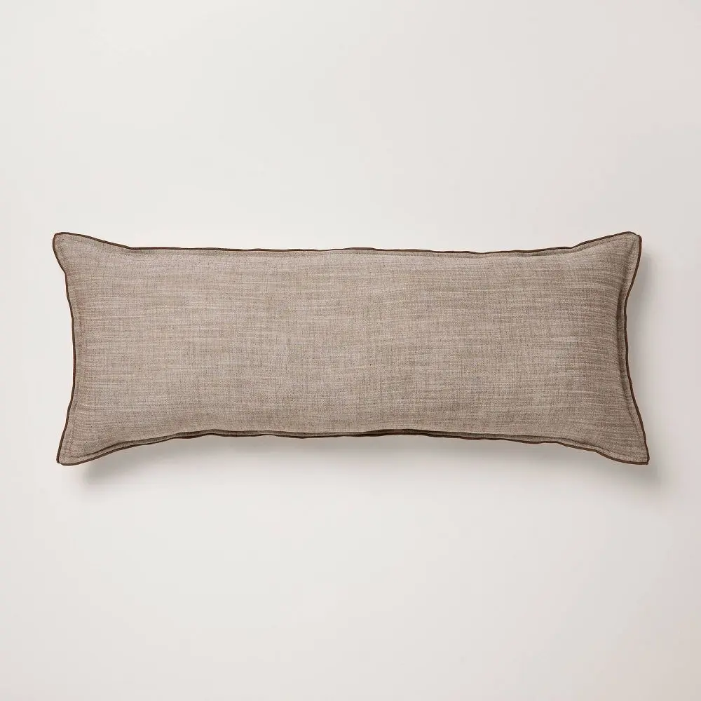 14"x36" Oblong Throw Pillow Brown - Hearth & Hand with Magnolia