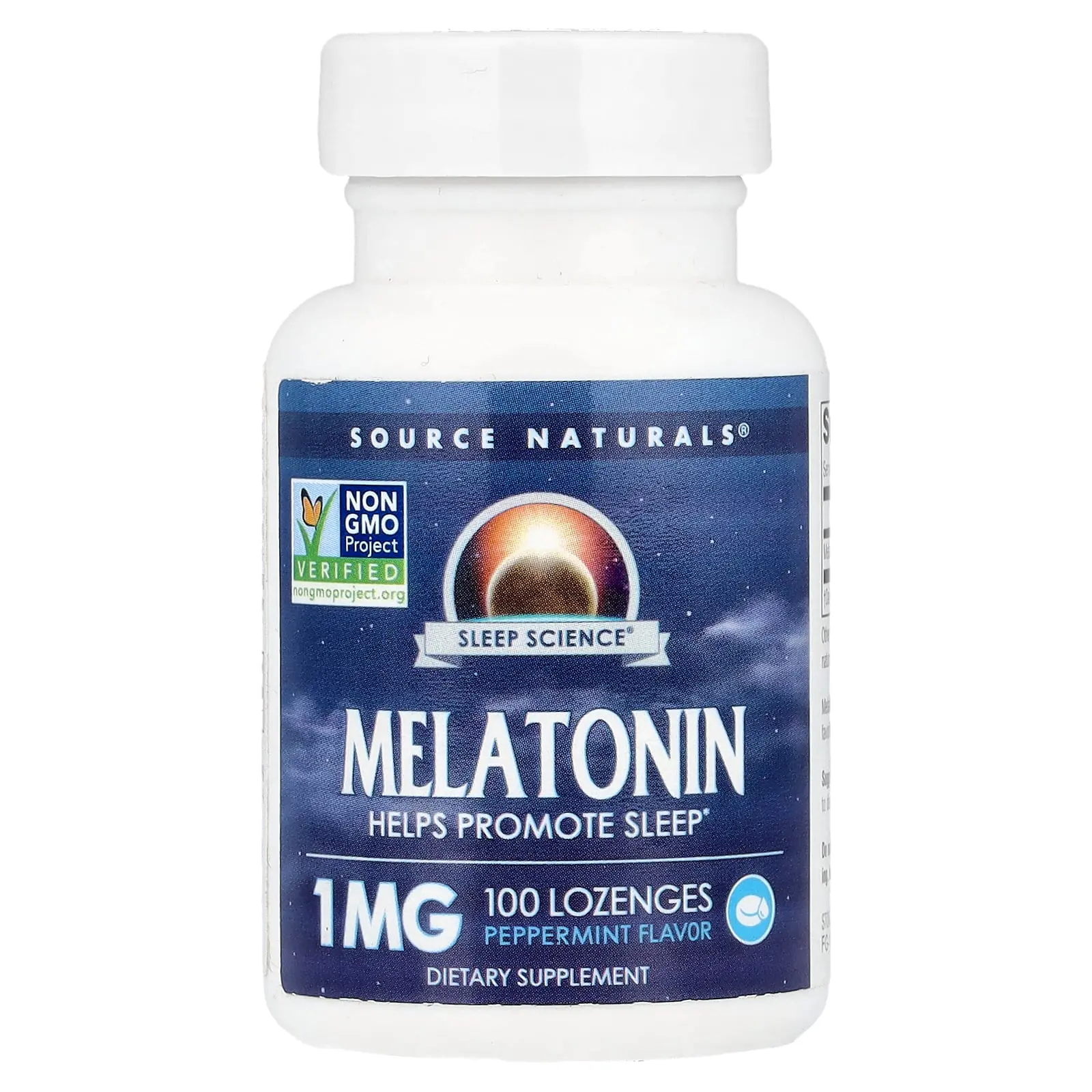 Source Naturals Melatonin, Peppermint, 1 mg, 100 Lozenges