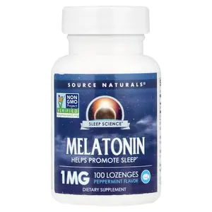 Source Naturals Melatonin, Peppermint, 1 mg, 100 Lozenges