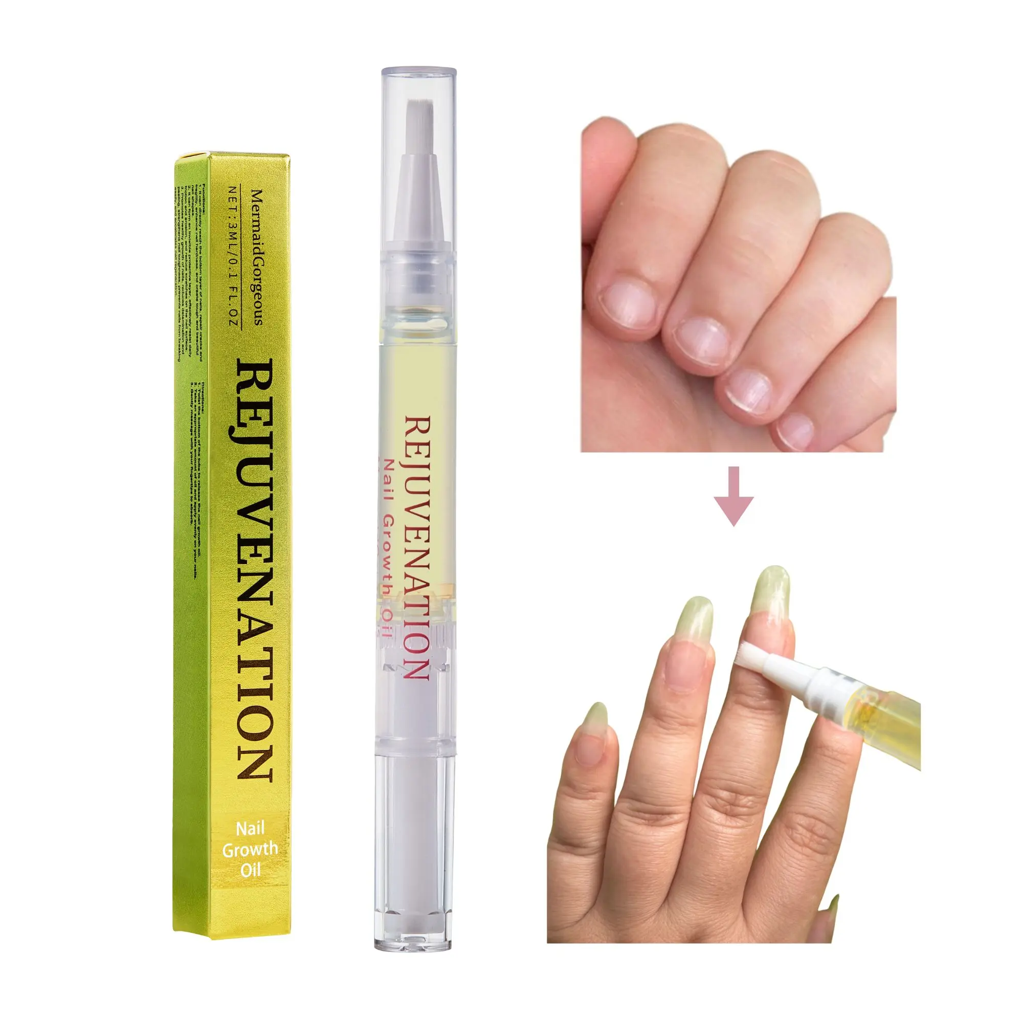 Nail Growth Oil For Growth Strengthening Brightening Nails Nourishing Dry Weak and Brittle Nails Vitamins Manicure Moisturize Cuticle Oil Pen