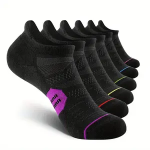 6Pairs Women's Compressed Ankle Running Socks - Cushioned Low-Cut Athletic Socks with Arch & Heel Cushioning, All-Season  - Compression for, Gym, Cycling, Daily Wear