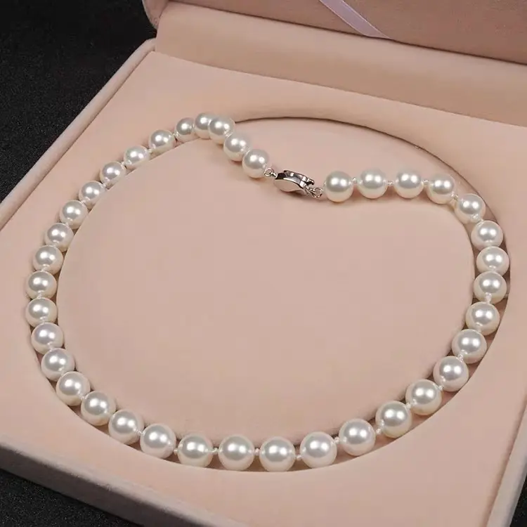 NO.33-Strong Light Luxury Rectangular High-Quality Pearl Necklace