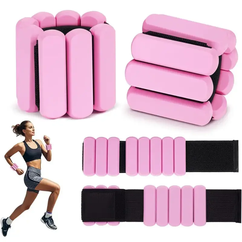 Adjustable Weighted Wrist Weights (2-Pack, 1lb Each) for Women & Men, Workout Gear, Exercise Equipment Ideal for Pilates, Gym, Strength Training