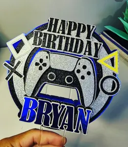 Gamer Cake Topper, Gamer cake decor, Video Game Cake Topper