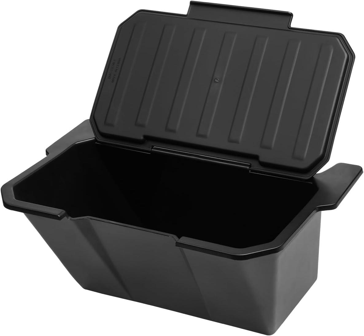 KUST Rear Floor Storage Box for 2024-2026 Tesla Cybertruck TPE Material Anti-Slip Lid Organizer Trash Can Easy Access Second Row Passengers