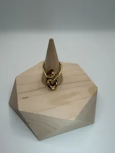 Note Pattern adjustable ring in stainless steel