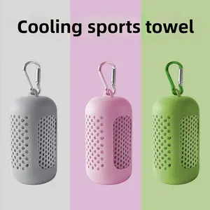 Silicone cover summer cold sports towel outdoor ice fitness running cold towel ice silk quick drying cooling ice towel