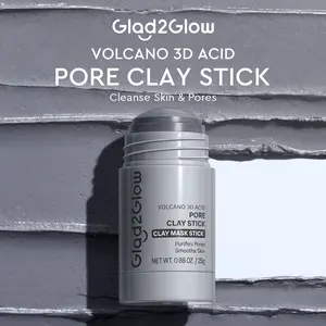 [New Launch] Glad2Glow Volcano 3D Acid Pore Clay Stick | Deep Cleansing Salicylic Alternative & Charcoal Oil Control Face Mask