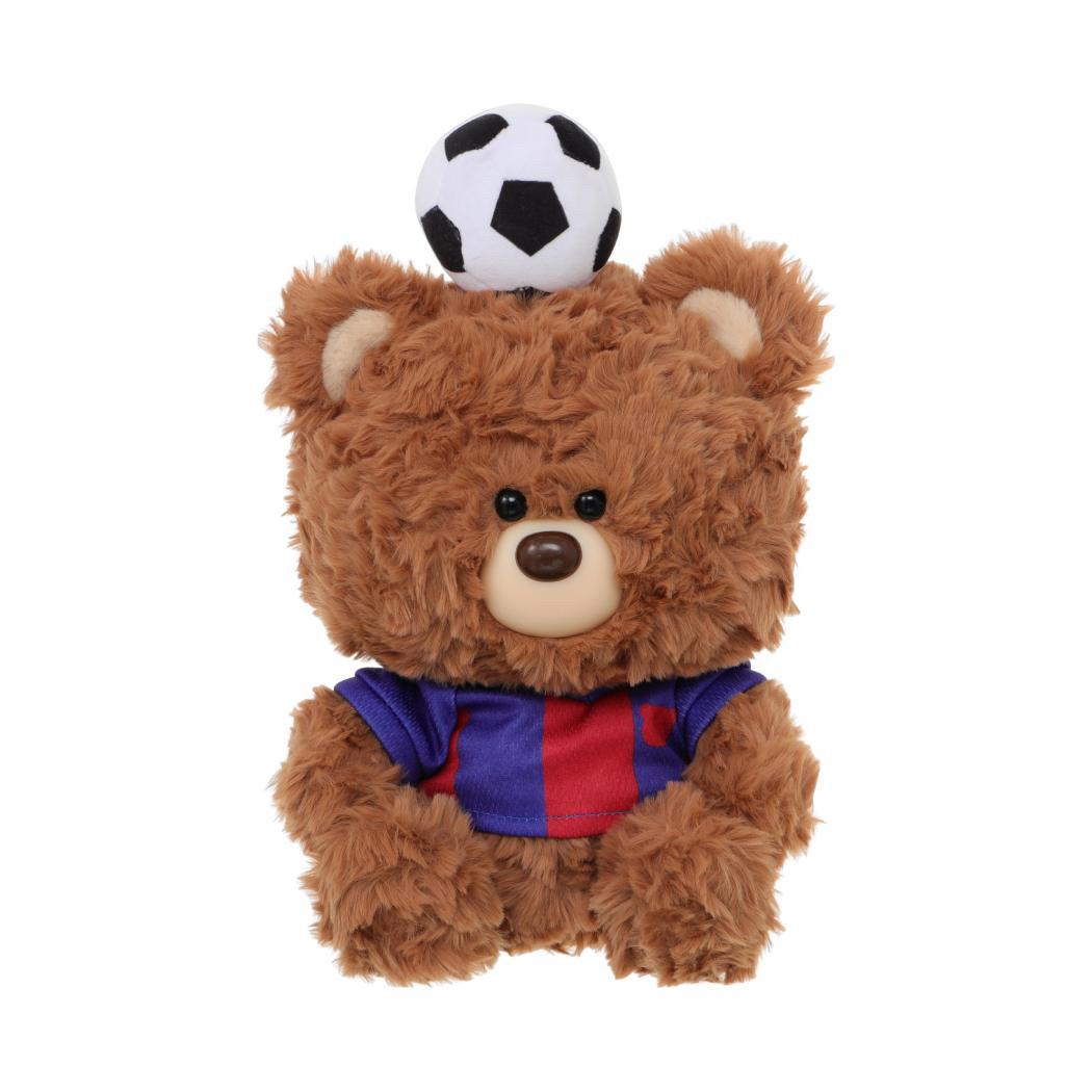 MINISO Giftford Bear Guardian Series Soccer Sitting Plush Toy, Soft Cuddly Stuffed Bear Doll in Football Outfit, Cute Collectible Gift for Kids Fans Birthday, Back To School