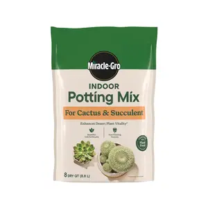 Miracle-Gro Indoor Potting Mix for Cactus & Succulent - Fast-Draining Blend for Desert Plants, 8 qt.