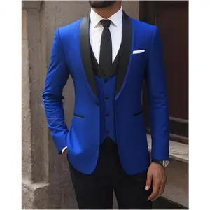 Men's Slim Fit 3-Piece Tuxedo Set - One Button Shawl Collar Solid Jacket, Vest & Pants for Groom, Party & Casual Events wedding tuxedo