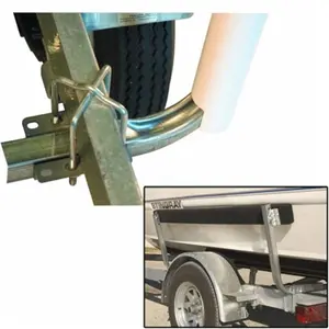 212 MAIN 5 in. Metal Bunk Board Guide-On Boat Loading Accessory for Boaters, Adjustable Fit, Frame-Mount Design, Pre-Galvanized Steel Posts, 2 x 4 x 60 in. Compatibility, Extra Height, Center Load Compatibility