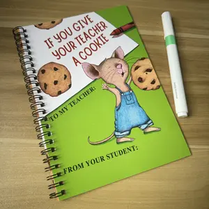 Creative Teacher Appreciation Gift, Cute Cartoon Mouse Pattern Planner Notebook, Spiral Notebook Journal, Office Stationery & Supplies for Daily Use