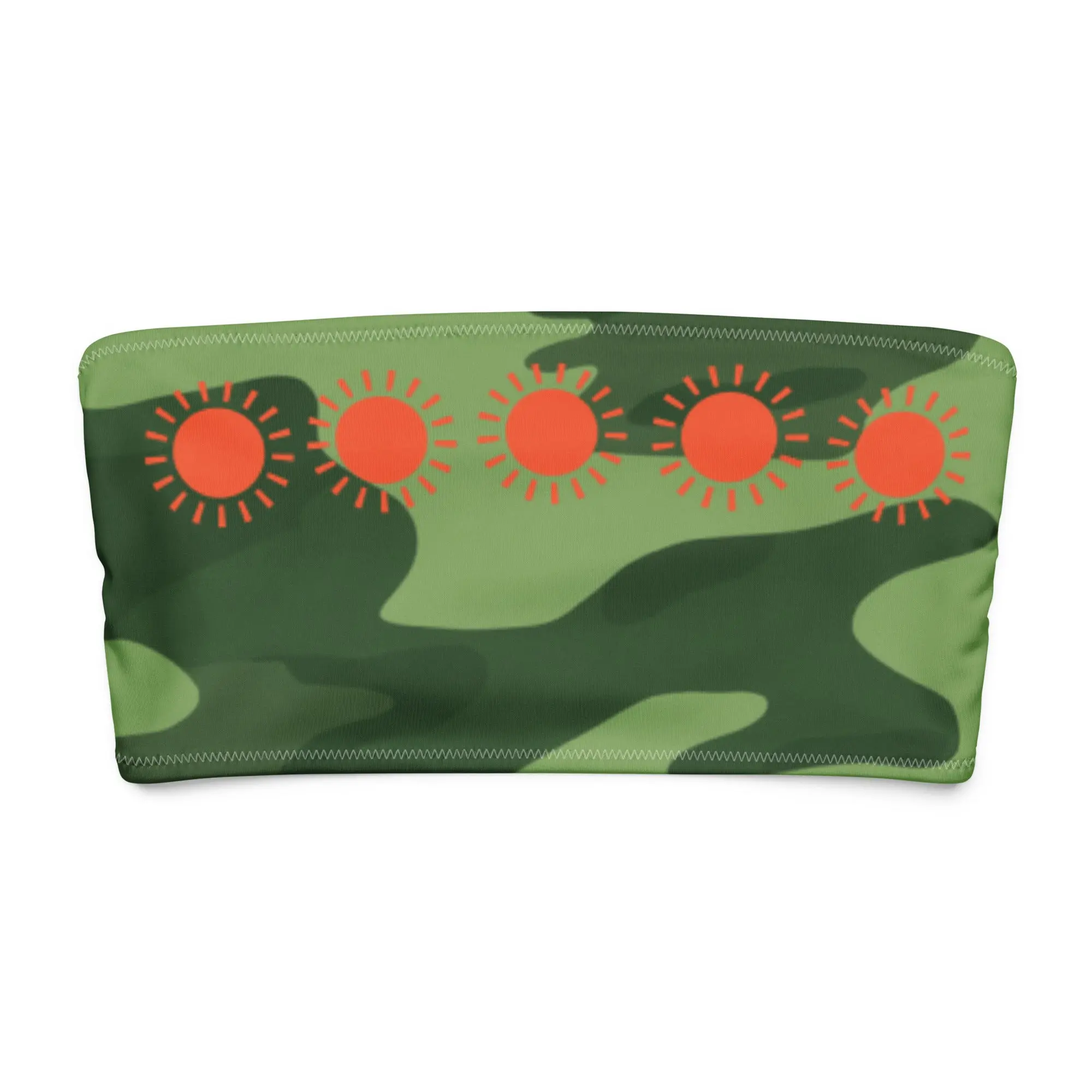 Beach Betties Camo Recycled Bandeau Bikini Top