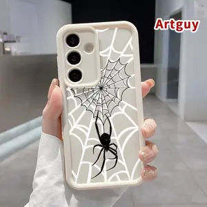 Phone Case Compatible with Samsung Galaxy S23 Ultra S24 Plus S25 S22+ Spider's Silken Web Pocket-Friendly Shockproof Silicone Protective Softcase