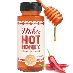 Mike's Hot Honey, America's #1 Brand of Hot Honey, Spicy Honey Infused with Chili Peppers, Certified Kosher, Gluten-Free, Paleo-Friendly, Sweet Heat, Perfect for Hot Sauce Lovers (10oz Bottle, 1 Pack)