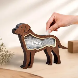 Creative wooden pet hair storage box, wooden pet hair memorial box, wooden dog memorial box
