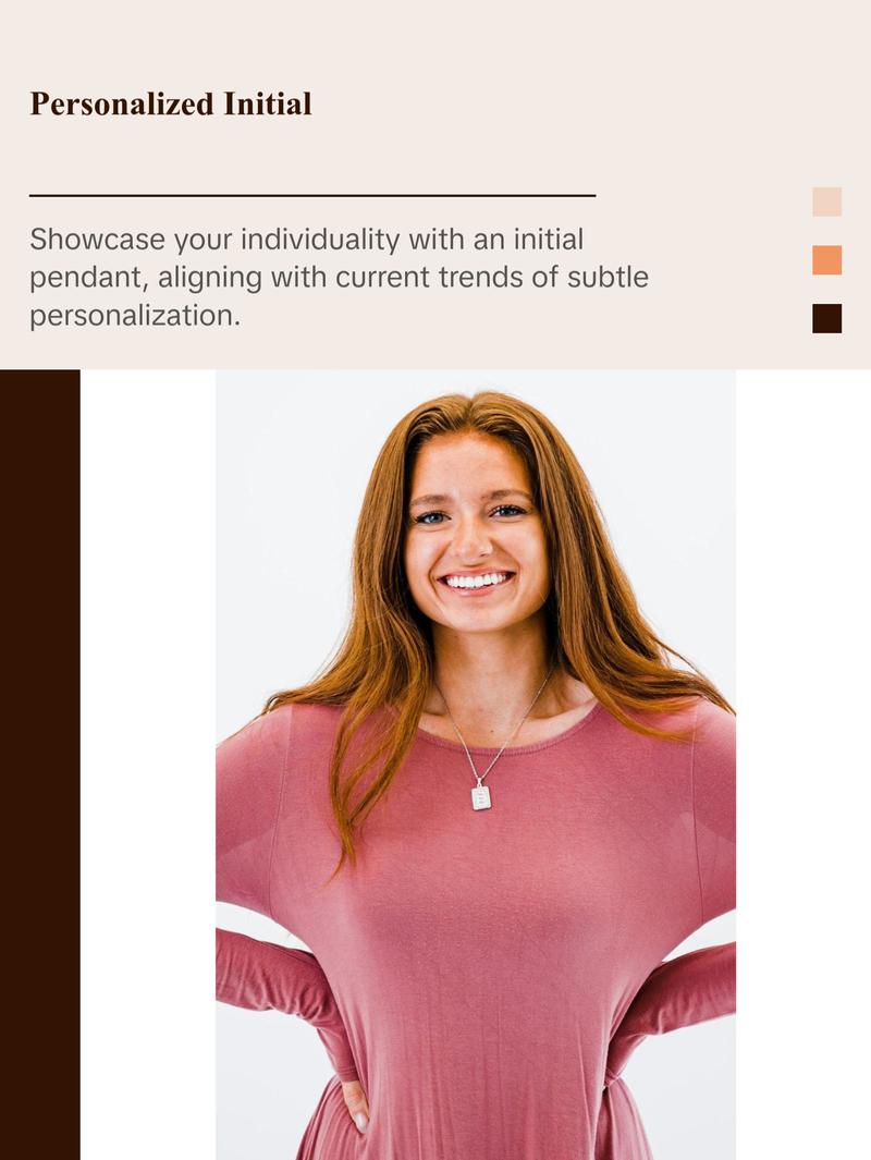 selena initial pendant necklace
