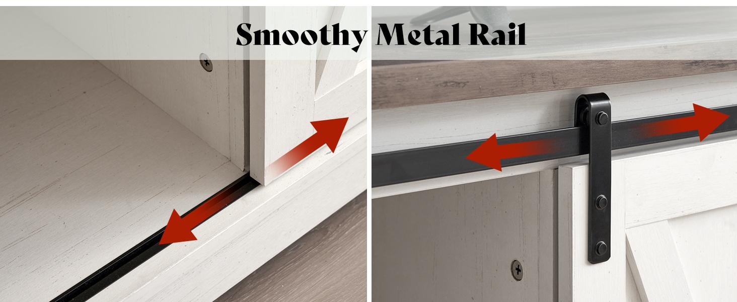 [Ships in 2 Boxes] [Spring Sale] AMERLIFE TWO Size Fireplace TV Stand Sliding Barn Door Wood Entertainment Center with an Electric Fireplace Insert, Modern Farmhouse Storage Cabinet Console/Best Gift Ideas/Christmas Gifts