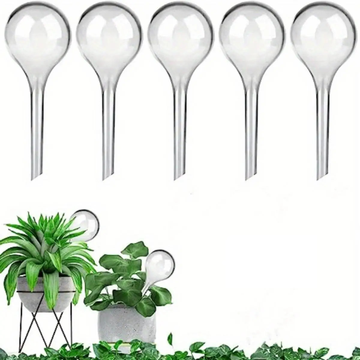 Bulb Shaped Plant Self Watering Device, 5 Counts/set Simple Durable Plant Self Watering Bulb, Automatically Plant Watering Tool, Garden Supplies for H