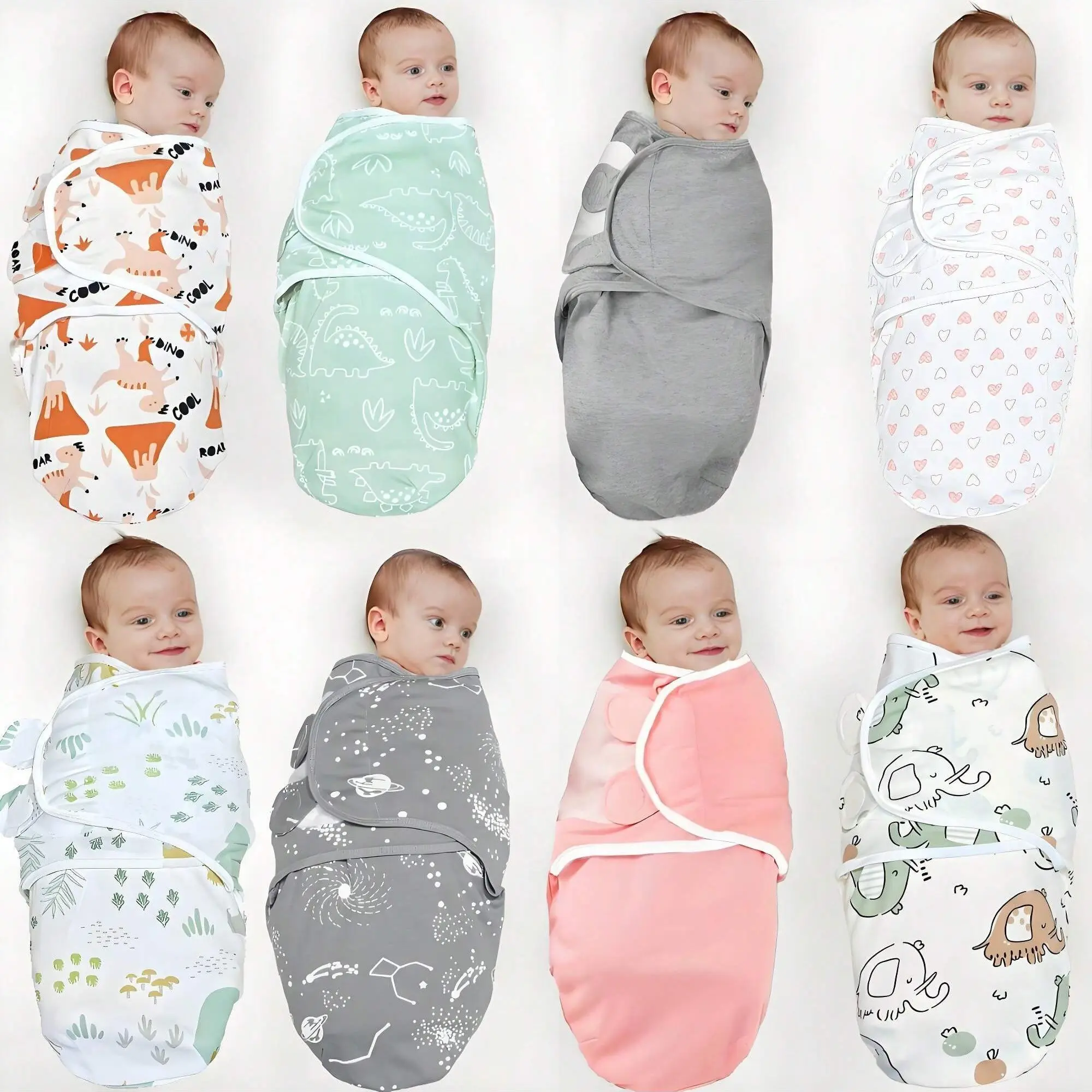 2pcs Baby Blanket Sleep Bag, Soft Fabric, Comfortable Breathable, Suitable for Newborn Boys and Girls, Easy Wrap, Christmas Gift
