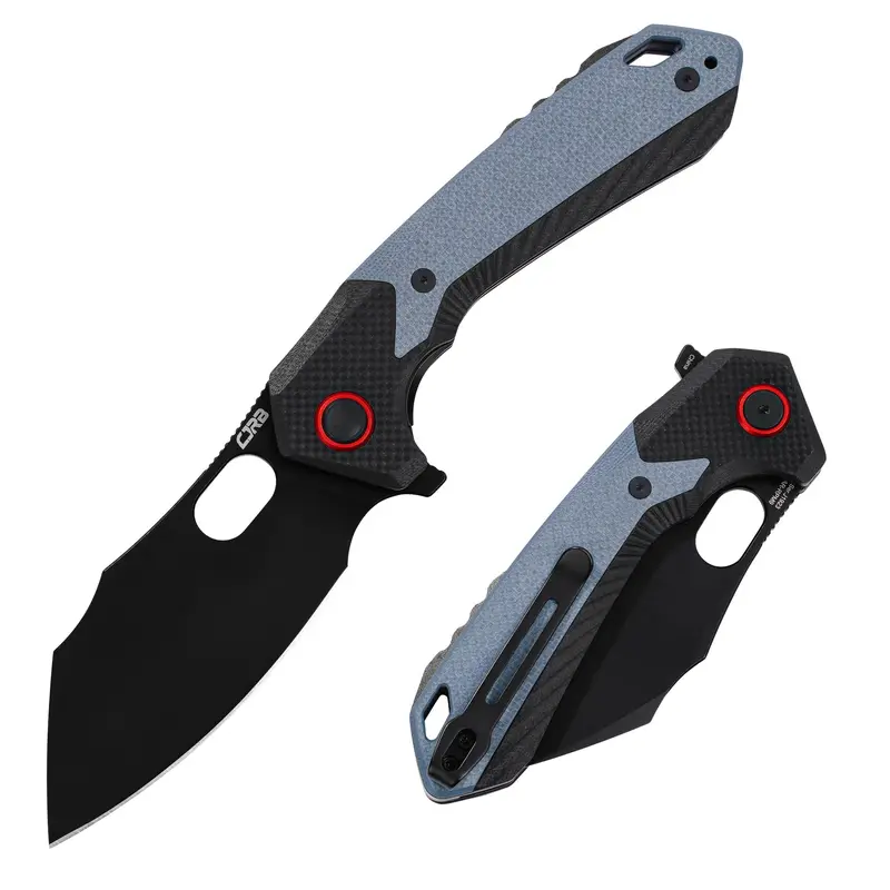 CJRB Caldera Multifunction Tactical EDC Pocket Knife - AR-RPM9 Stainless Steel, Non-Slip Black-Blue G10 Handle, Survival Gear, In Spec, Guys Gifts for Birthdays/Christmas/Thanksgiving, Fishing Tool, Outdoor Camping Knives