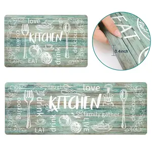 Kitchen Runner Rug Mat, Anti Fatigue Kitchen Rugs and Mat, Comfort Non Slip Cushioned Standing Mat for Floor, Waterproof Indoor Rug for Sink, Laundry Room