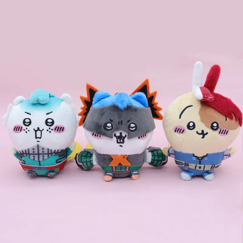New Japanese Chiikawa Hero Academy Self-deprecating Bear Hachiware Usagi Plush Toy Backpack Key Suitcase Pendant