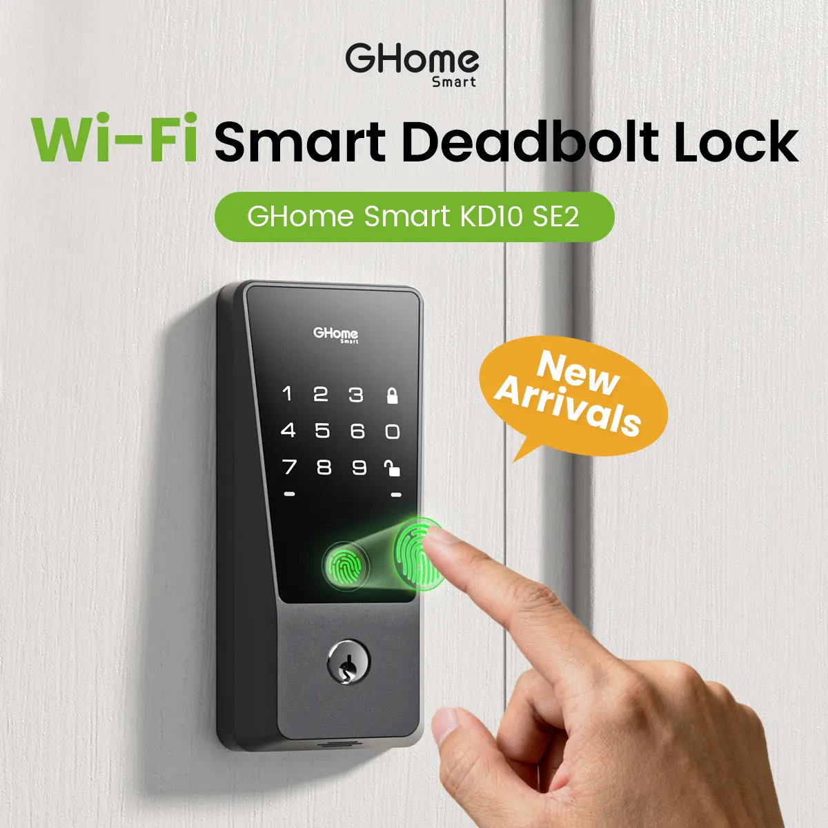 Keyless Entry Door Lock With Handle – Electronic Keypad Digital Lock, IC Card & Emergency Key – 3-in-1 Access, IP65 Waterproof, Easy Install – For Home, Office, Hotel (Fits 1.3"-2.04" Doors)