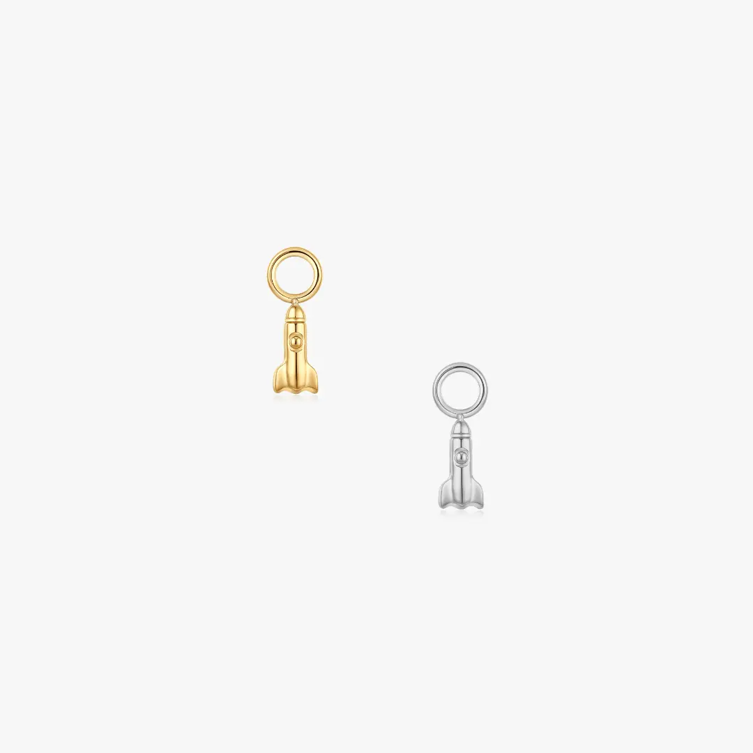 Rocket Hoop Charm (Single)