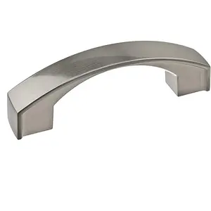 Richelieu Hardware BP825276195 Boisbriand Collection 3-Inch Brushed Nickel Transitional Cabinet and Drawer Pull Handle for Kitchen, Bathroom, and Furniture Applications Richelieu Hardware