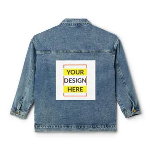 Custom Design - Women's Denim Jacket political gift Womenswear Bottom Coats Fit Collar Comfort