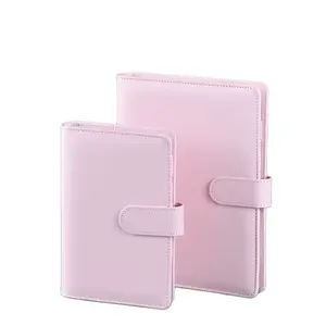 A6/A5 Macaroon Color PU Leather DIY Binder Notebook Cover Diary Agenda Planner Paper Cover School Stationery Coliky
