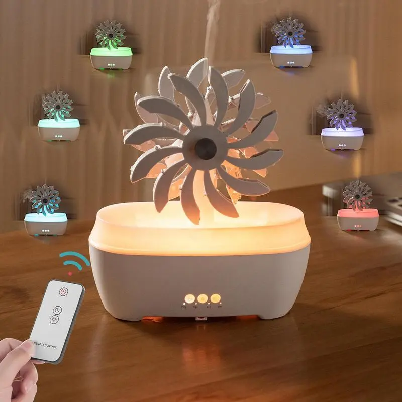 300ML Air Humidifier, Aroma Diffuser with Remote Control, Oil Humidifier Table Lamp, Decorative Air Humidifier with Colorful Night Light, Suitable for Bedroom and Office, Christmas Gift for Men and Women, CyberMonday, TikTokShopBlackFriday