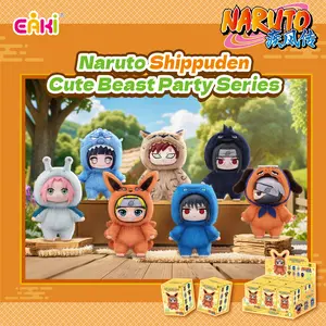 EAKi Officially Licensed Naruto Shippuden Cute Beast Party Plush Blind Box, Authentic Chibi Tailed Beast Character Keychain Pendant, Collectible Bag Charm Toy Gift with Rare Chase Hidden Figure