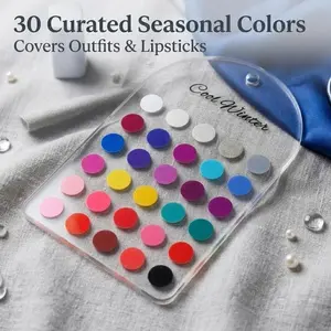 Seasonal Colour Palette Keychain, 12 Seasonal Color Acrylic Keychain | Small Portable Personal Color Analysis Palette Swatch Card | Plastic Pocket Color Chart Guide & Gift