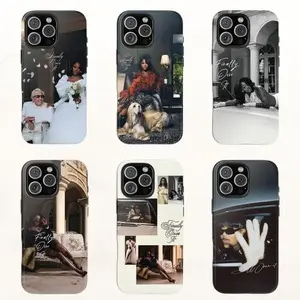 Soft R&B Energy Music Artist Album Cover Real Fan Merch Finally Over It Art Tough Phone Case. Chic Musical Streetwear Aesthetic Rugged Shockproof Protective Cover For iPhone 17 Pro Max 16 Air 15 14 13 12 11.
