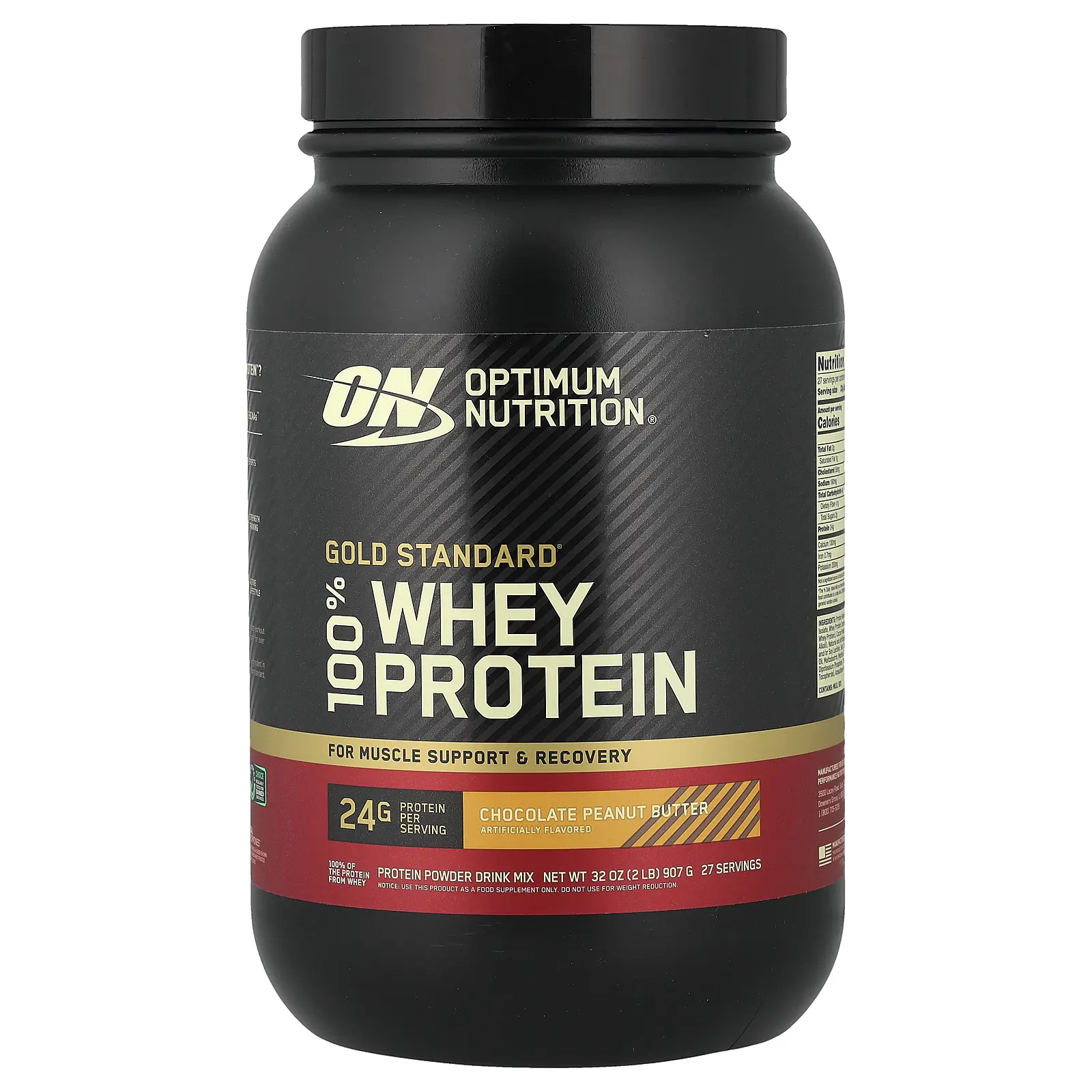 Optimum Nutrition Gold Standard® 100% Whey, Chocolate Peanut Butter, 2 lb (907 g)