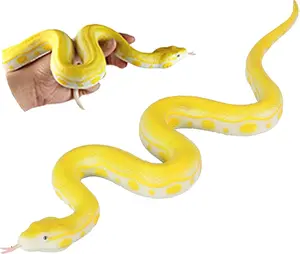 Realistic Fake Snakes Toy Soft Rubber Snake Realistic Keep Birds and Squirrels Away, Python Toys for Garden Gift April Fools' Day Party Favors or Halloween Decoration Props
