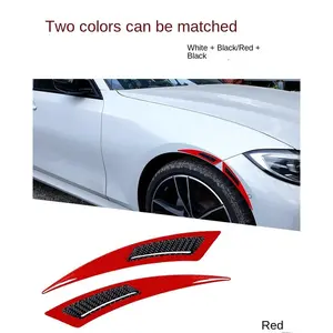 Luminous Car Bumper Protection Strip Wheel Arch Decorative Sticker Safety Warning Decal Car Logo Protector Decoration Automotive Red Car Accessories
