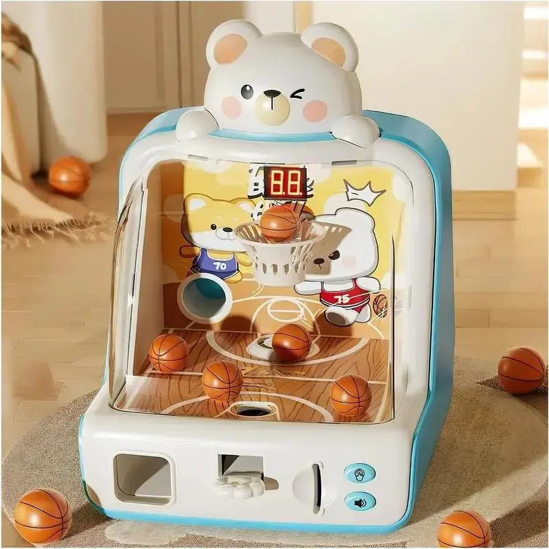jj ABS Plastic Desktop Mini Basketball Hoop with Cool Electronic Scoreboard - Safe Play Sports Toy for 4-6 Years Boys, Ideal for Family Gatherings, Party Gifts, Interactive, Hand-Eye Coordination