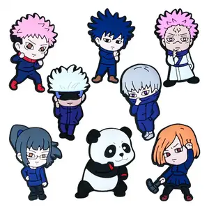 Japanese popular anime cursed technique Croc Shoe Charms for Kids Boys Girls Women Men PVC Wristband Sandals Clog Accessories Party Favor with Dragon and Character Designs