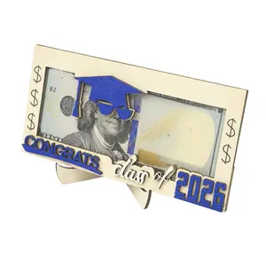 Graduation Gifts 2026 Money Holder, Wooden Graduation Money Cash Envelope Box for Class of 2026 Senior College University Graduates Holiday Christmas Gifts
