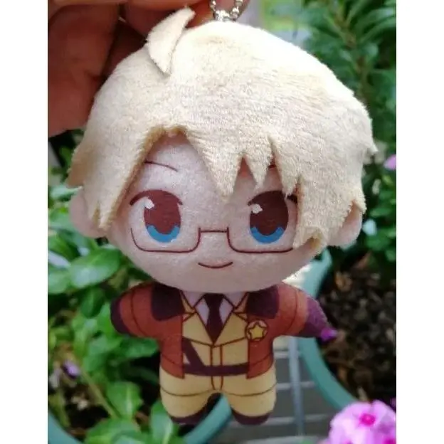 10CM Axis Powers Worlds Stars Plush Doll Keychain Hetalia Arthur Kirkland Alfred F Jones Wang Yao Keyring Cosplay Props Gift