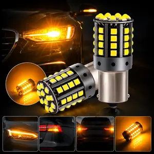 YoBis 2PCS Super Bright 1156 BA15S LED Turn Signal Light, Cars Accessories 44SMD 3030 3D Chips LED Car Light, 12‑80V Heavy Duty Truck SUV Turn Signal Light, Anti‑Flicker, 6000K Brake Light Reverse Light Parking Light